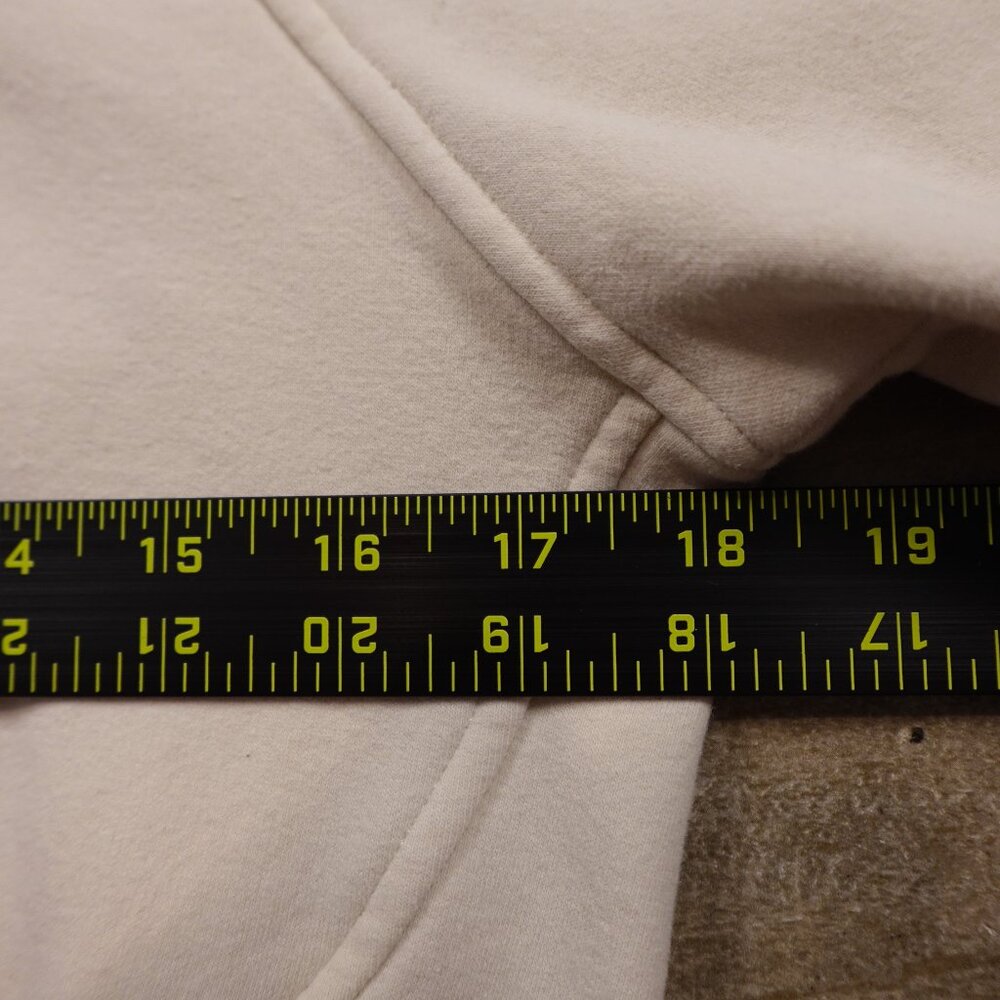 Athleta Girl All Day Half Zip Hoodie XL (14) Bone Cropped Cozy Pullover - Picture 3 of 12